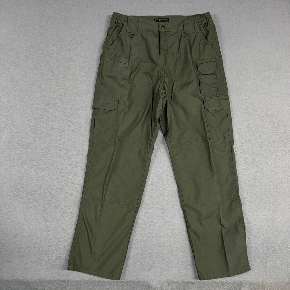 5.11 Tactical Pro Cargo Pants Mens 34x32 (Fits 34x30) Green Ripstop Utility